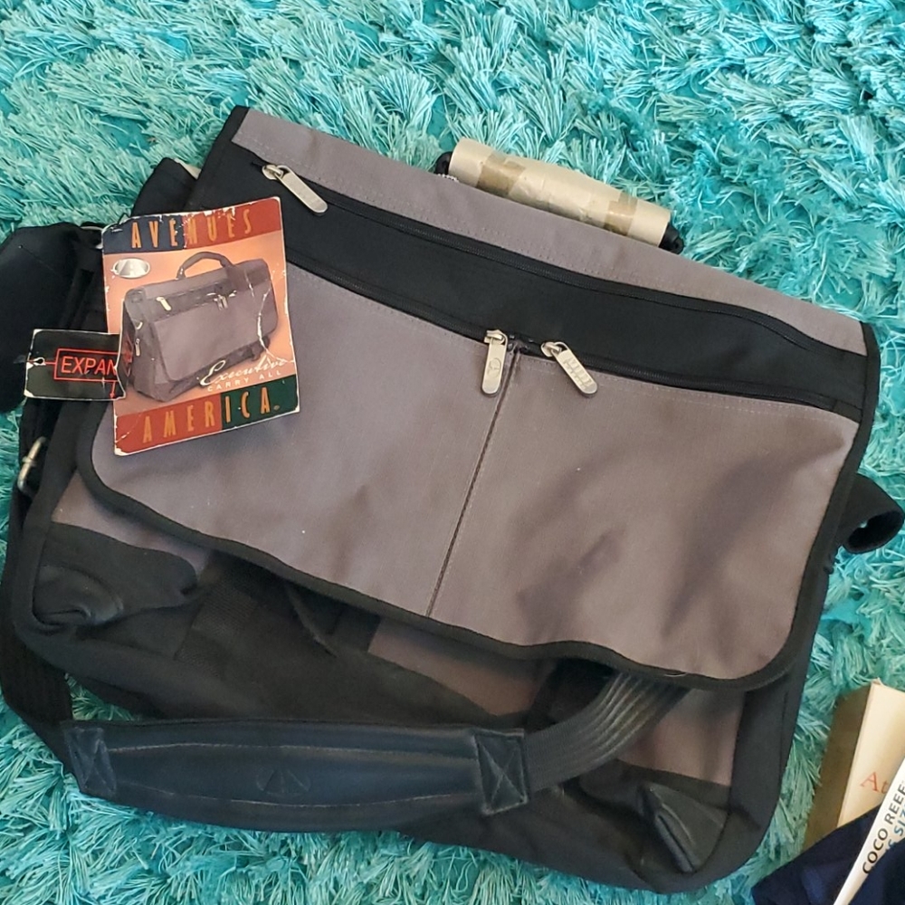 nwt 16 x 13 canvas avenues America travel bag